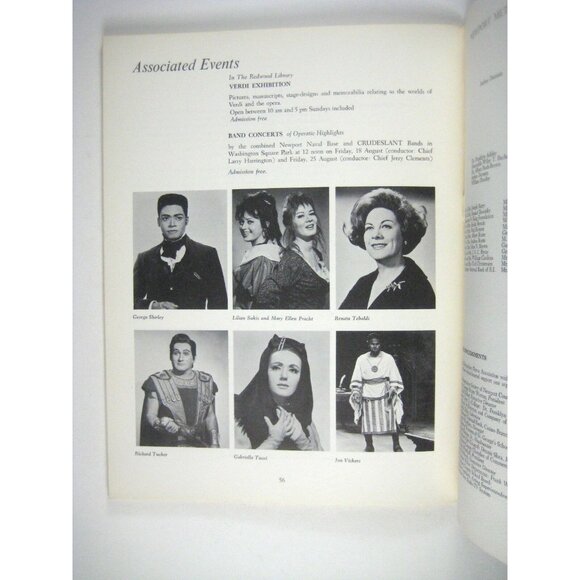 Verdi Festival Show Program Metropolitan Opera Newport 1967 MacBeth Bumbry - Picture 7 of 10